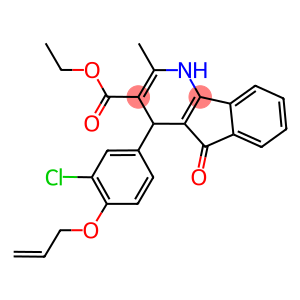 ethyl 4-[4-(allyloxy)-3-chlorophenyl]-2-methyl-5-oxo-4,5-dihydro-1H-indeno[1,2-b]pyridine-3-carboxylate