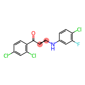 (E)-3-(4-chloro-3-fluoroanilino)-1-(2,4-dichlorophenyl)prop-2-en-1-one