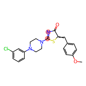 (5E)-2-[4-(3-chlorophenyl)piperazin-1-yl]-5-[(4-methoxyphenyl)methylidene]-1,3-thiazol-4-one