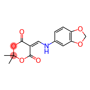 5-((BENZO[3,4-D]1,3-DIOXOLEN-5-YLAMINO)METHYLENE)-2,2-DIMETHYL-1,3-DIOXANE-4,6-DIONE