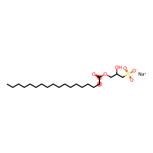 Octadecanoic acid 2-hydroxy-3-(sodiooxysulfonyl)propyl ester