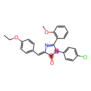 4H-Imidazol-4-one,  3-(4-chlorophenyl)-5-[(4-ethoxyphenyl)methylene]-3,5-dihydro-2-(2-methoxyphenyl)-
