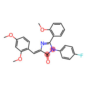4H-Imidazol-4-one,  5-[(2,4-dimethoxyphenyl)methylene]-3-(4-fluorophenyl)-3,5-dihydro-2-(2-methoxyphenyl)-