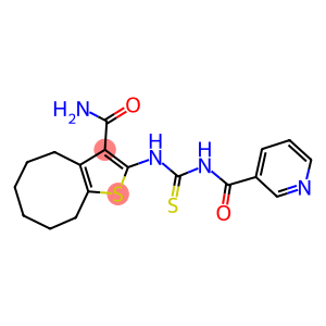 2-({[(3-pyridinylcarbonyl)amino]carbothioyl}amino)-4,5,6,7,8,9-hexahydrocycloocta[b]thiophene-3-carboxamide