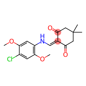 2-(((4-chloro-2,5-dimethoxyphenyl)amino)methylene)-5,5-dimethylcyclohexane-1,3-dione