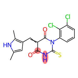 1-(2,3-dichlorophenyl)-5-[(2,5-dimethyl-1H-pyrrol-3-yl)methylene]-2-thioxodihydro-4,6(1H,5H)-pyrimidinedione