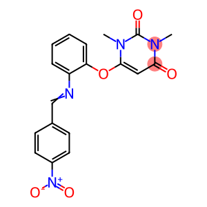 6-[2-({4-nitrobenzylidene}amino)phenoxy]-1,3-dimethyl-2,4(1H,3H)-pyrimidinedione