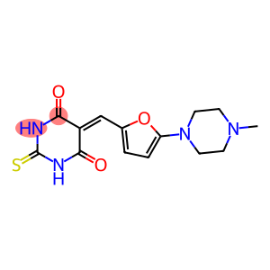 5-{[5-(4-methylpiperazin-1-yl)furan-2-yl]methylidene}-2-thioxodihydropyrimidine-4,6(1H,5H)-dione