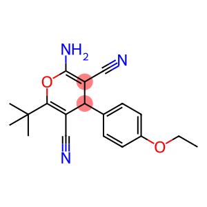 2-amino-6-tert-butyl-4-(4-ethoxyphenyl)-4H-pyran-3,5-dicarbonitrile