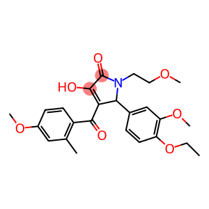 2H-Pyrrol-2-one, 5-(4-ethoxy-3-methoxyphenyl)-1,5-dihydro-3-hydroxy-1-(2-methoxyethyl)-4-(4-methoxy-2-methylbenzoyl)-