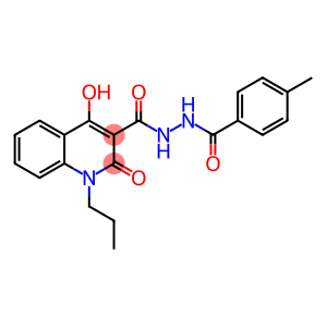 4-hydroxy-N'-(4-methylbenzoyl)-2-oxo-1-propyl-1,2-dihydro-3-quinolinecarbohydrazide