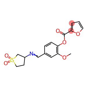 4-{(E)-[(1,1-dioxidotetrahydrothiophen-3-yl)imino]methyl}-2-methoxyphenyl furan-2-carboxylate