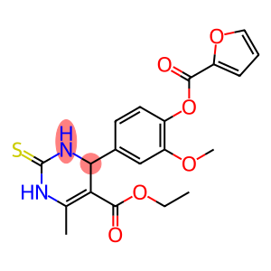 ethyl 4-[4-(2-furoyloxy)-3-methoxyphenyl]-6-methyl-2-thioxo-1,2,3,4-tetrahydro-5-pyrimidinecarboxylate