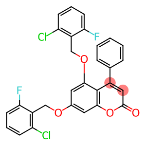 5,7-bis[(2-chloro-6-fluorophenyl)methoxy]-4-phenylchromen-2-one