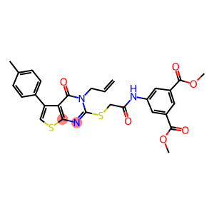 dimethyl 5-[({[3-allyl-5-(4-methylphenyl)-4-oxo-3,4-dihydrothieno[2,3-d]pyrimidin-2-yl]sulfanyl}acetyl)amino]isophthalate