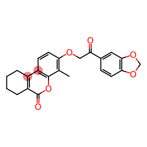 3-[2-(1,3-benzodioxol-5-yl)-2-oxoethoxy]-4-methyl-7,8,9,10-tetrahydrobenzo[c]chromen-6-one