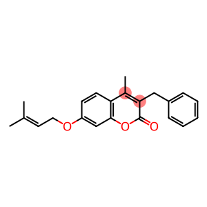 3-benzyl-4-methyl-7-(3-methylbut-2-enoxy)chromen-2-one