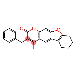 2H-Benzofuro[3,2-g]-1-benzopyran-2-one, 6,7,8,9-tetrahydro-4-methyl-3-(phenylmethyl)-