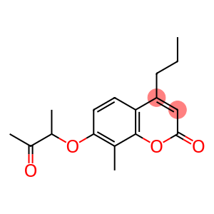 8-methyl-7-(3-oxobutan-2-yloxy)-4-propylchromen-2-one