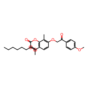 3-hexyl-7-[2-(4-methoxyphenyl)-2-oxoethoxy]-4,8-dimethylchromen-2-one