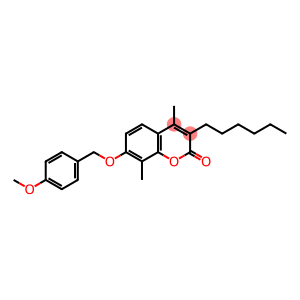 3-hexyl-7-[(4-methoxyphenyl)methoxy]-4,8-dimethylchromen-2-one