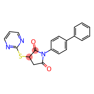 1-(biphenyl-4-yl)-3-(pyrimidin-2-ylsulfanyl)pyrrolidine-2,5-dione