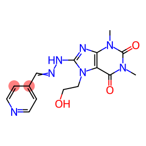 isonicotinaldehyde [7-(2-hydroxyethyl)-1,3-dimethyl-2,6-dioxo-2,3,6,7-tetrahydro-1H-purin-8-yl]hydrazone