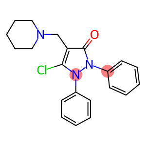 3-Chloro-1,2-diphenyl-4-(piperidinomethyl)-3-pyrazolin-5-one