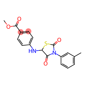 Benzoic acid, 4-[[3-(3-methylphenyl)-2,4-dioxo-5-thiazolidinyl]amino]-, methyl ester