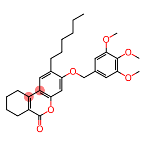 2-hexyl-3-[(3,4,5-trimethoxyphenyl)methoxy]-7,8,9,10-tetrahydrobenzo[c]chromen-6-one