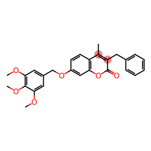 3-benzyl-4-methyl-7-[(3,4,5-trimethoxyphenyl)methoxy]chromen-2-one