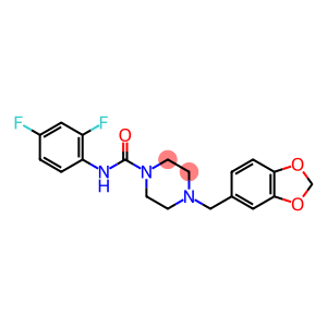 4-(1,3-benzodioxol-5-ylmethyl)-N-(2,4-difluorophenyl)piperazine-1-carboxamide