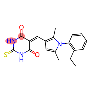 5-{[1-(2-ethylphenyl)-2,5-dimethyl-1H-pyrrol-3-yl]methylene}-2-thioxodihydro-4,6(1H,5H)-pyrimidinedione