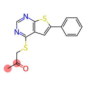 1-[(6-phenylthieno[2,3-d]pyrimidin-4-yl)sulfanyl]acetone