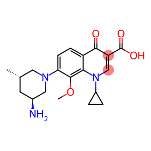 3-Quinolinecarboxylic acid, 7-[(3S,5S)-3-amino-5-methyl-1-piperidinyl]-1-cyclopropyl-1,4-dihydro-8-methoxy-4-oxo-