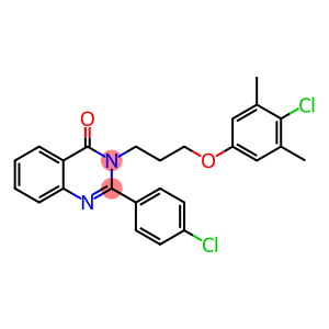 3-[3-(4-chloro-3,5-dimethylphenoxy)propyl]-2-(4-chlorophenyl)-4(3H)-quinazolinone