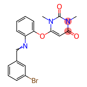 6-{2-[(3-bromobenzylidene)amino]phenoxy}-1,3-dimethyl-2,4(1H,3H)-pyrimidinedione