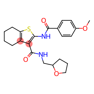 2-[(4-methoxybenzoyl)amino]-N-(tetrahydro-2-furanylmethyl)-4,5,6,7-tetrahydro-1-benzothiophene-3-carboxamide