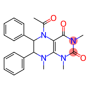 2,4(1H,3H)-Pteridinedione,  5-acetyl-5,6,7,8-tetrahydro-1,3,8-trimethyl-6,7-diphenyl-