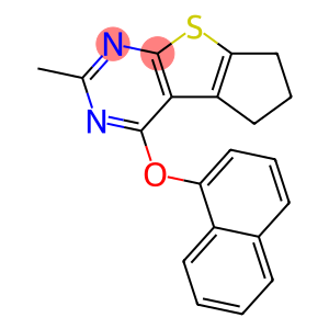 2-methyl-4-(1-naphthyloxy)-6,7-dihydro-5H-cyclopenta[4,5]thieno[2,3-d]pyrimidine