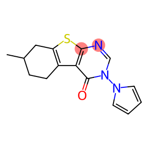 7-methyl-3-(1H-pyrrol-1-yl)-5,6,7,8-tetrahydro[1]benzothieno[2,3-d]pyrimidin-4(3H)-one