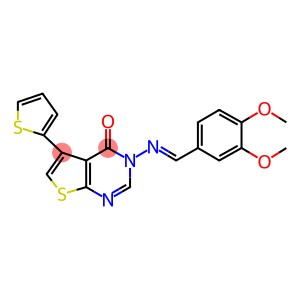 3-[(3,4-dimethoxybenzylidene)amino]-5-(2-thienyl)thieno[2,3-d]pyrimidin-4(3H)-one