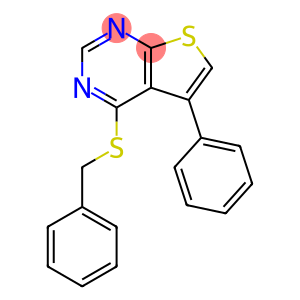 benzyl 5-phenylthieno[2,3-d]pyrimidin-4-yl sulfide