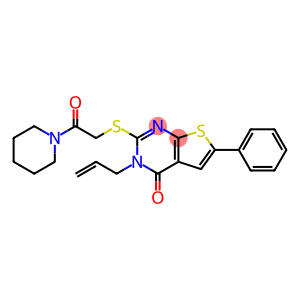 3-allyl-2-{[2-oxo-2-(1-piperidinyl)ethyl]sulfanyl}-6-phenylthieno[2,3-d]pyrimidin-4(3H)-one