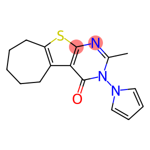 2-methyl-3-(1H-pyrrol-1-yl)-3,5,6,7,8,9-hexahydro-4H-cyclohepta[4,5]thieno[2,3-d]pyrimidin-4-one