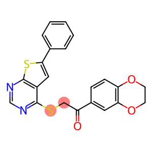 1-(2,3-dihydro-1,4-benzodioxin-6-yl)-2-[(6-phenylthieno[2,3-d]pyrimidin-4-yl)sulfanyl]ethanone