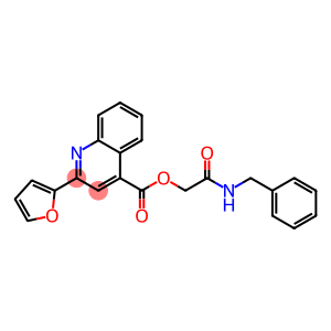 4-Quinolinecarboxylic acid, 2-(2-furanyl)-, 2-oxo-2-[(phenylmethyl)amino]ethyl ester