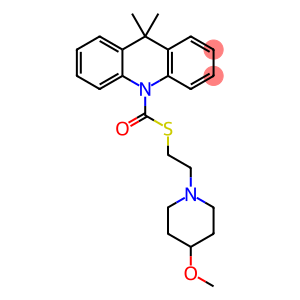 10(9H)-Acridinecarbothioic acid, 9,9-dimethyl-, S-(2-(4-methoxy-1-pipe ridinyl)ethyl) ester