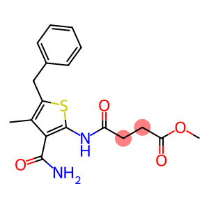 methyl 4-{[3-(aminocarbonyl)-5-benzyl-4-methyl-2-thienyl]amino}-4-oxobutanoate