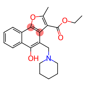 ethyl 5-hydroxy-2-methyl-4-(piperidin-1-ylmethyl)naphtho[1,2-b]furan-3-carboxylate